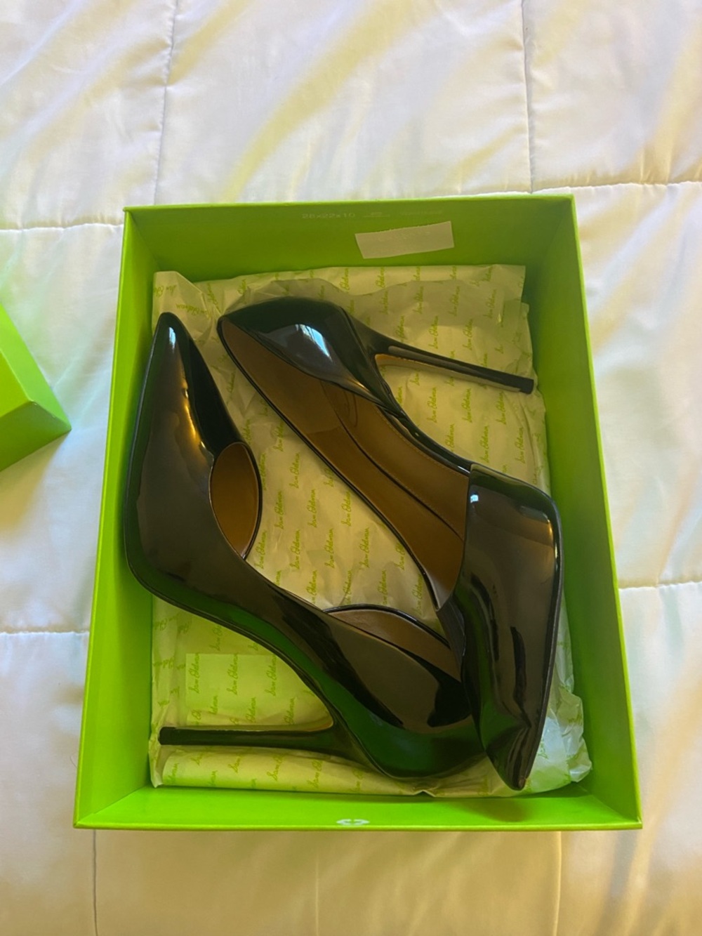Sam Edelman Delores Black Patent Pointed-Toe Stiletto Pumps